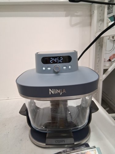 Ninja Crispi Pro 6-in-1 Glass Air Fryer Safe FAMILY-SIZED COOKING SYSTEM - 2.5QT - 6QT - Cyberspace/blue (model: AS101CCY) image 3