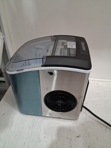 EUHOMY Countertop Ice Maker Machine with Handle, Basket & Scoop - MAKES 26LB Per Day - silver (MODEL: IM-01X/IM008-BSI-CAEH) image 7
