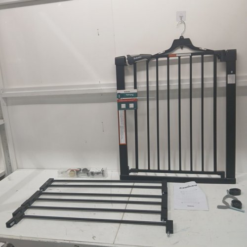 BABELIO PRESSURE MOUNTED METAL BABY GATE - 30" X 29"- 48" - BLACK (MODEL: CB-M-101) image 3