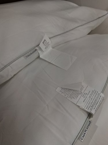 4PK Casa Platino down alternative Pillows - Standard - White/Grey image 3
