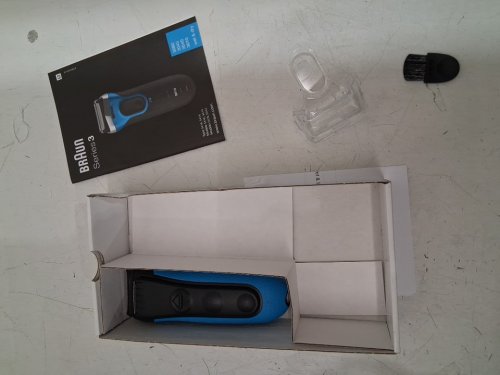 BRAUN SERIES S3 PROSKIN MEN'S ELECTRIC FOIL SHAVER / RECHARGEABLE ELECTRIC RAZOR, WET & DRY - BLUE (MODEL: 3040S 5416) image 5