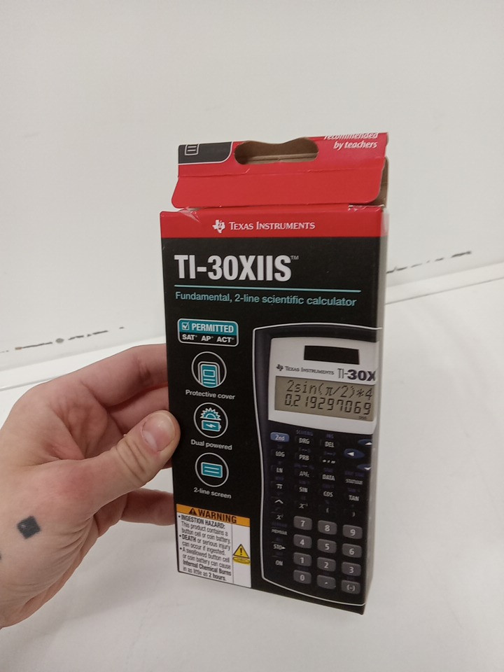 texas instruments fundamental scientific calculator - 2-line display - Black (model: TI-30XIIS) image 2
