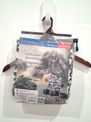 6PC BOYS WINTER SOLDIER COSTUME - SMALL 4-6 - GReY/WHITE CAMOUFLAGE image 2