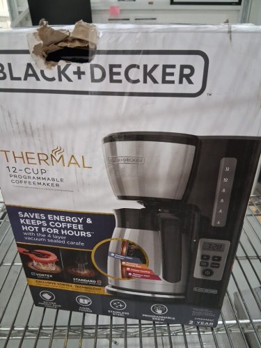 BLACK AND DECKER Programmable Coffee Maker - 12-Cup thermal carafe - Stainless Steel/black (MODEL: CM2046SC) image 5