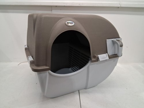 OMEGA PAW ROLL'N CLEAN SELF CLEANING CAT LITTER BOX - brown/GREY (MODEL: RA20) image 2