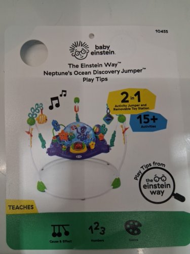 Baby Einstein Neptune's Ocean Discovery Jumper with Adjustable Height - 15+ multi-sensory toys/activities - 4 languages - Multi-colour (Model: 10455) image 3
