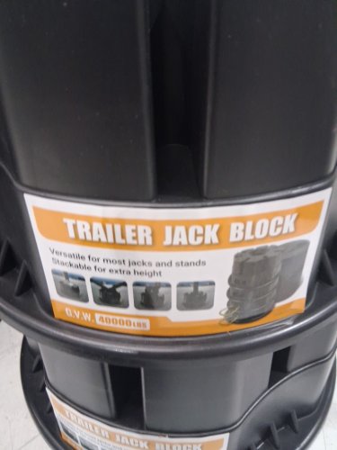 4PK hyfico Trailer Jack Block RV Camper Stabilizer - 6" tall holds up to 40,000lbs - black image 4