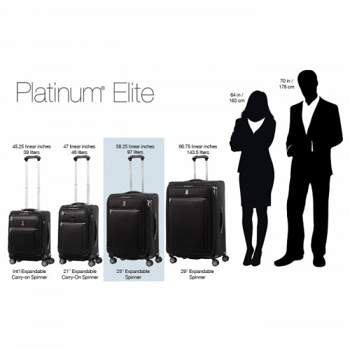 TRAVELPRO PLATINUM ELITE EXPANDABLE SPINNER LUGGAGE 26" - BLACK image 2