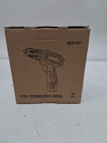 avid power cordless drill with bits - 12v - 1400rpm - red (model: J1220) image 2