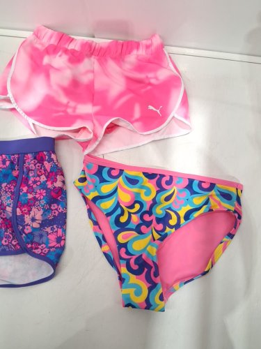 3 ASSORTED GIRL'S BOTTOMS - EXTRA LARGE (14/16) - PURPLE/PINK/BLUE/YELLOW image 4