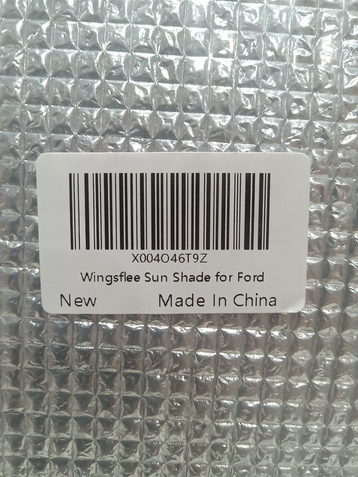 Wingsflee foldable Sun Shade for 2021 - 2023 Ford bronco  - 50" x 17.7" - silver image 4