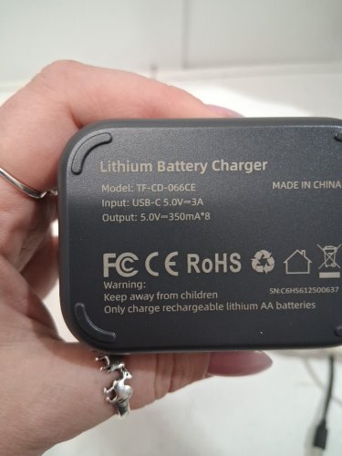 8PK MIADY LITHIUM RECHARGEABLE AA BATTERIES WITH CHARGING CASE - GREY (MODEL: TF-CD-066CE) image 3
