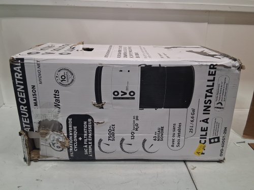 OVO corded POWERFUL CENTRAL VACUUM SYSTEM - 25l/6.6gal, 630 airwatts - GREY/white (MODEL: M5-1-OVO) image 3