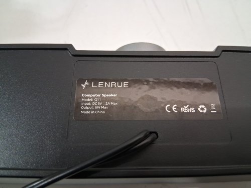 LENRUE CORDED RGB COMPUTER SPEAKER - BLACK (MODEL: G11) image 3