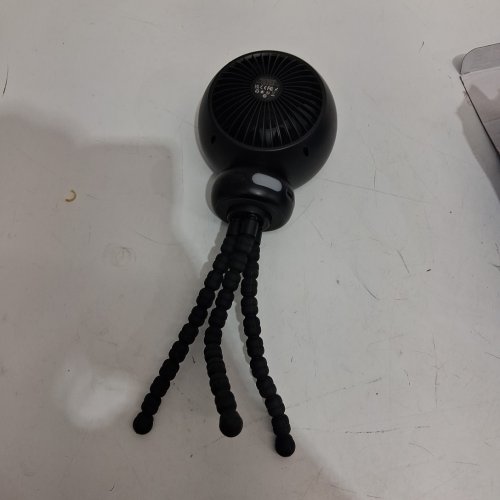 bearwind Mini rechargable Stroller Fan - 60° Auto Oscillation, 4 speeds - black (model: s28) image 3