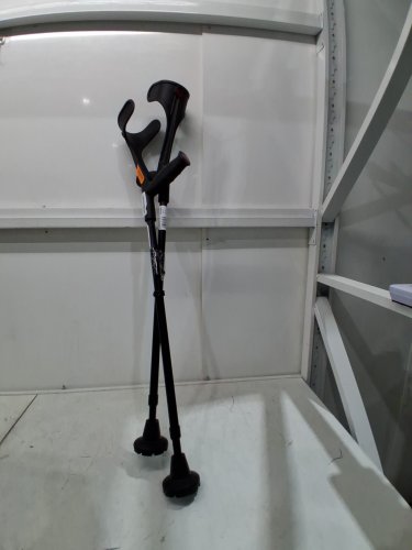 KMINA Folding Carbon Fiber Crutches - 29"- 38.9" - black/red (model: k10005) image 2
