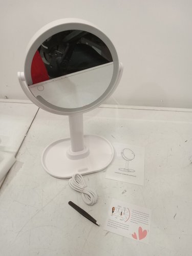 Magnifying Mirror with Light - 14"x8" - white image 3