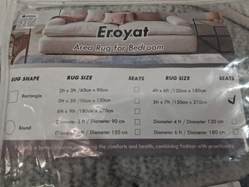 EROYAT soft non-slip area rug - 5ftx7ft - ink blue image 2