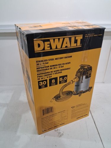 dewalt pro stainless steel wet/dry vacuum - 8gal/30L - 5hp - silver/black (model: dxv08s / 1671616a) image 2
