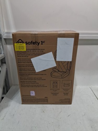 SAFETY 1ST GROWMATE 2-IN-1 BELT-POSITIONING BOOSTER CAR SEAT - 40–100LBS - HEXAGON HORIZON BLACK (MODEL: 22267CHHR) image 2