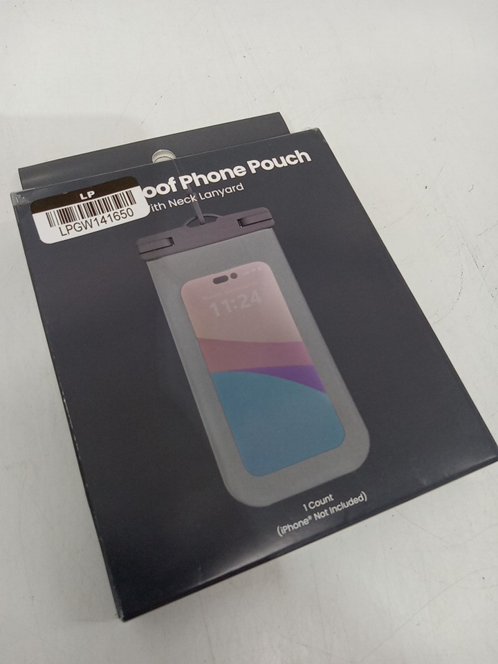Gems Waterproof Phone Pouch with Neck Lanyard - For phones up to 7" - Dark Grey (Model: 080-17-9039) image 2