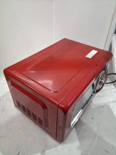 GALANZ RETRO STYLE COUNTERTOP MICROWAVE OVEN - 0.9CU.FT. - RED - (MODEL:GLCMKZ09RDR09) image 4
