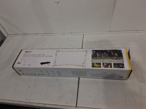 sklz quickstar soccer goal - 8ft x 5ft - white/yellow/black (model: 1996707) image 2