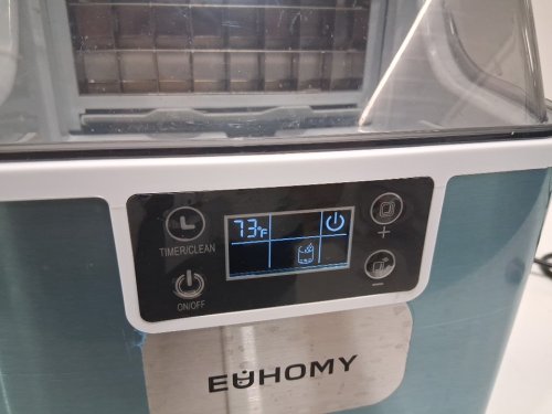 EUHOMY Ice Cube Maker Machine - 45Lbs/Day - Silver/Black (Model: IM004-CSI-CAEH / IM-FP) image 4