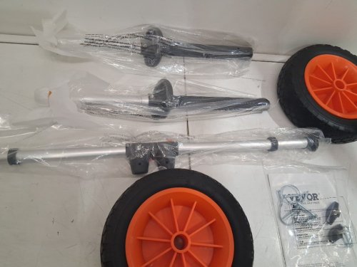 aluminum Foldable Kayak Dolly/trailer cart - 10" wheels/280LBS max  - black/orange - (model: y02017) image 4