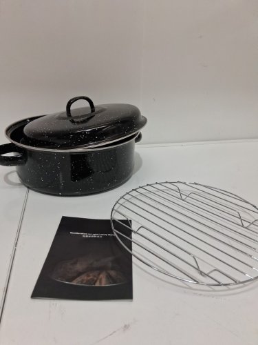 ROASTING dish with lid - black/white image 3