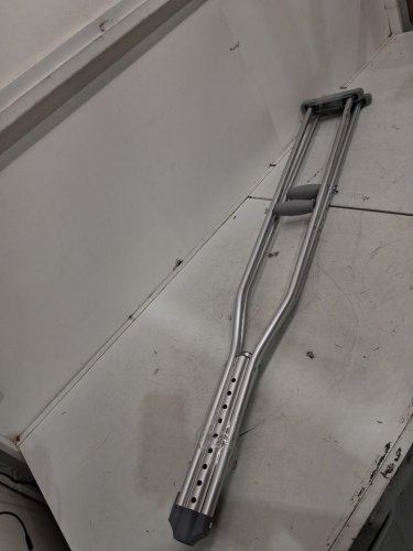 Adult bios adjustable aluminum crutches - Large for 5'10" - 6'6" - grey (model: 56035) image 2