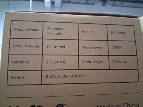 Cat Water Fountain Stainless Steel - 2.6L image 4