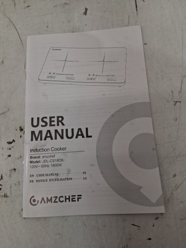 AMZCHEF 2 Burner Portable Induction Cooktop with 20 Temperature Levels and 10 Hour Timer - 1800W - Black (Model: JDL-CS18D6) image 8