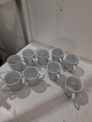 9PK Amazon basics coffee mugs - 12oz - white image 3