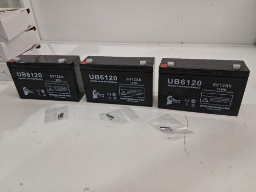 3pk upstart sealed lead-acid battery - 6V - 12AH - (model: ub6120) image 2