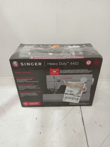 SINGER HEAVY DUTY SEWING MACHINE - GREY (MODEL: 4452) image 2
