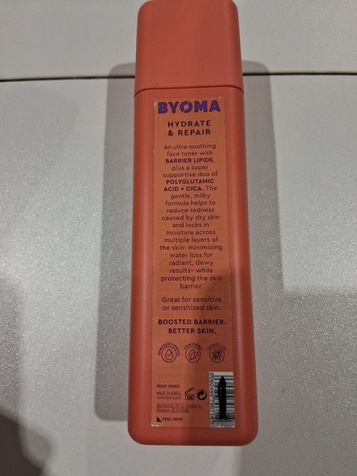 Byoma hydrating milky toner - barrier lipids with polyglutamic acid and cica - 150ml/5.07oz image 3