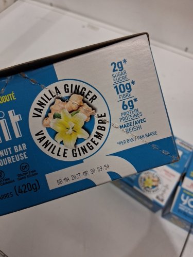 (x3) 12PK YOFIIT CRUNCHY NUT BAR - NO ADDED SUGAR, 2G - 10G FIBRE, 6G PROTEIN - VANILLA GINGER image 4