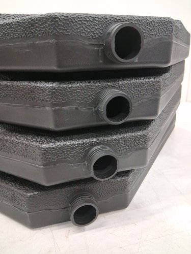 4PC  Plastic Patio Umbrella Base Weight Stand for Outdoor 132LBS TOTAL WEIGHT- Black (MODEL:CHTBP15BY4) image 5