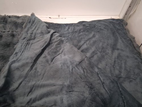 PLUSH FAUX FUR BED BLANKET - 68" x 68" - GREY (model: TC-TB-FTMPP180W200LG) image 4