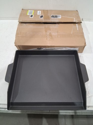 universal cast iron griddle insert - 18.5" x 14" - black (model: 1418zt) image 2