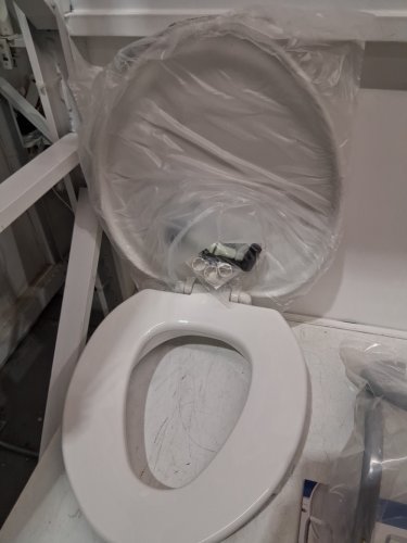 Bemis Elongated Plastic Premium Raised Toilet Seat and Support Arms - 3" - white (MODEL: R85320ARM) image 3