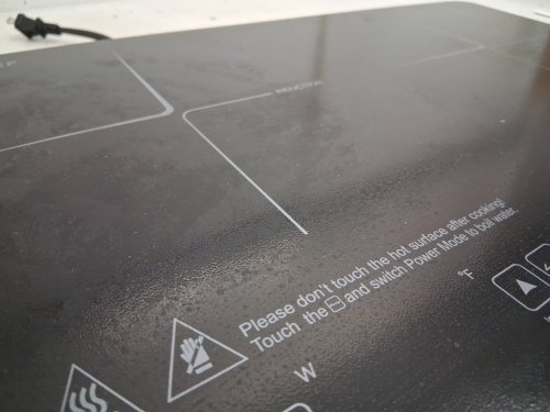 AMZCHEF 2 Burner Portable Induction Cooktop with 20 Temperature Levels and 10 Hour Timer - 1800W - Black (Model: JDL-CS18D6) image 6