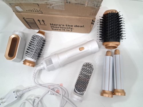 7pc blow dryer brush with curling wands - white (model: wt-622) image 3
