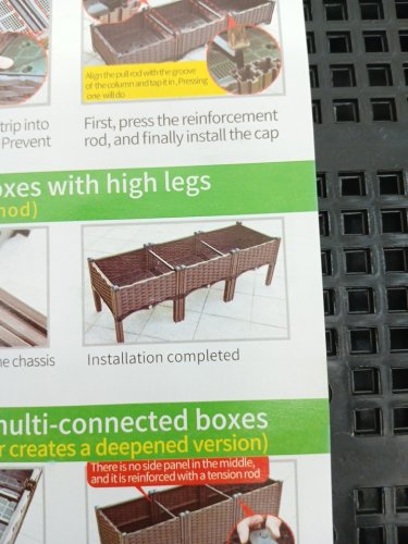 Plastic Raised Garden Bed - 16" - Brown image 4