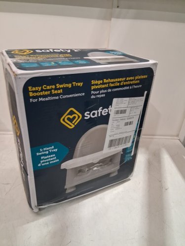 SAFETY 1ST TODDLER EASY CARE SWING TRAY BOOSTER SEAT WITH REMOVABLE TRAY (6M-4YR) - GREY (MODEL: BO048CSLFA) image 2