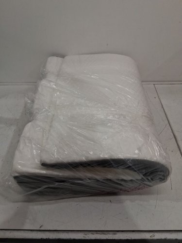 Vekkia Extra-Long Wedge Pillow Woth Washable Cover - 34" x 24" x 5.5" - White/Grey image 2
