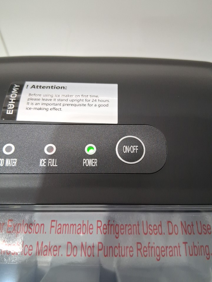 EUHOMY Countertop Ice Maker Machine - MAKES 26LB/Day - BLACK (MODEL: im-06d/IM001-Bbl-CAEH) image 6