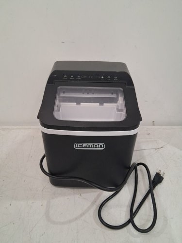 Iceman Dual-Size Ice self cleaning portable counter top ice maker - 22lbs/24hrs - black (model: rj56-bul-12) image 3