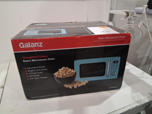 GALANZ RETRO-STYLE DIGITAL MICROWAVE OVEN - 0.7CU FT - bebop BLUE (MODEL: GLCMKZ07BER07) image 2
